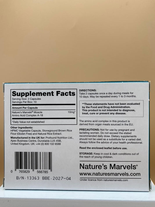 Nature's Marvels Peptide Bioregulator - Muscles, 20 capsules
