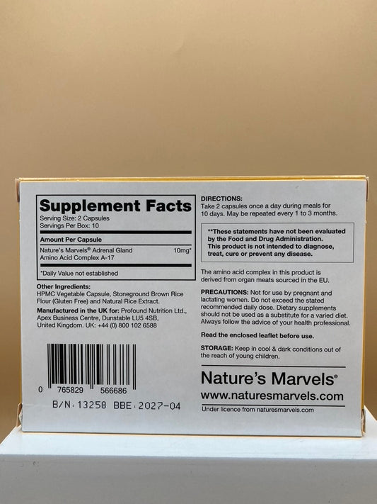 Nature's Marvels Peptide Bioregulator - Adrenal, 20 capsules