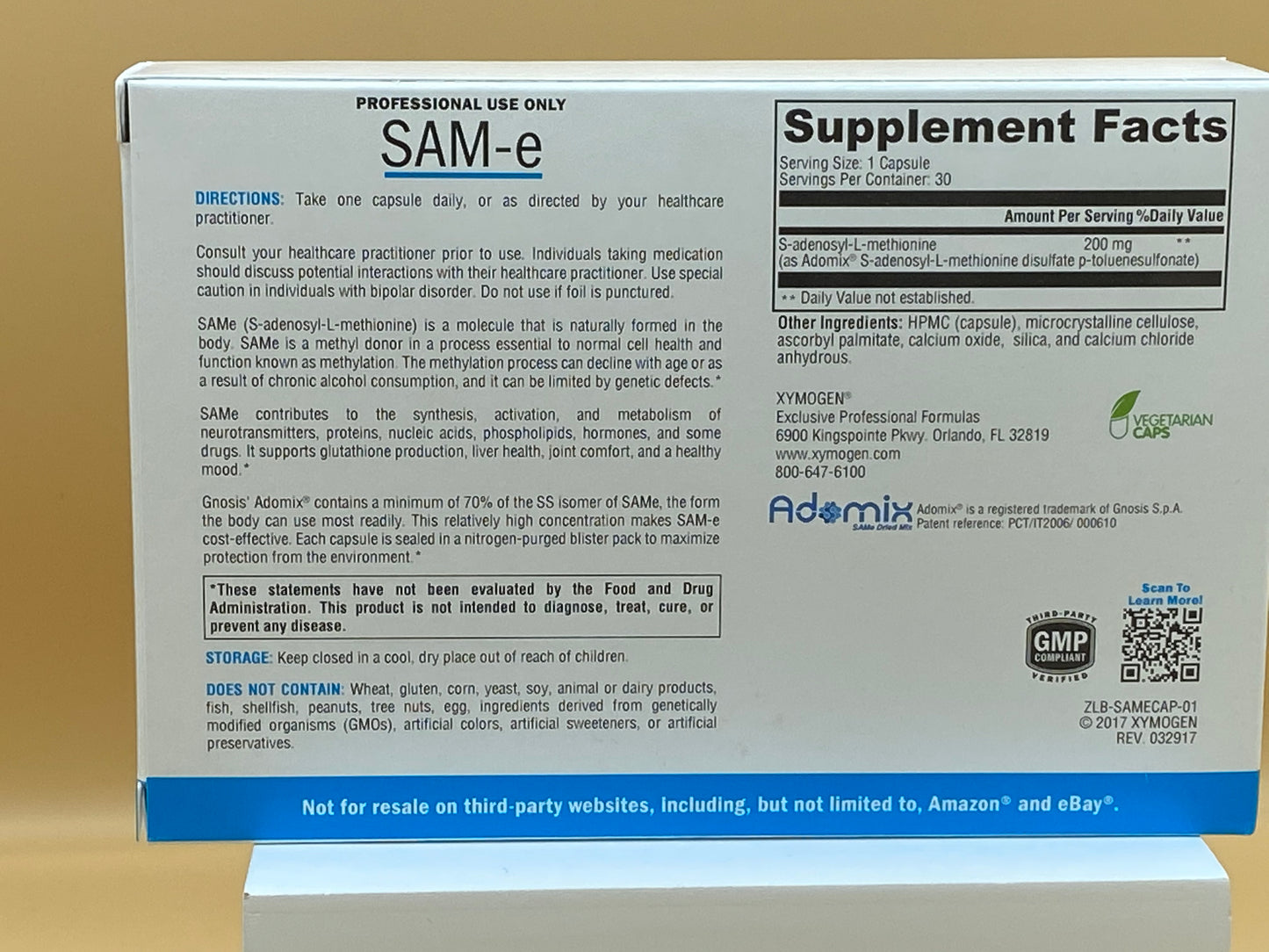 XY SAM-e 30 caps