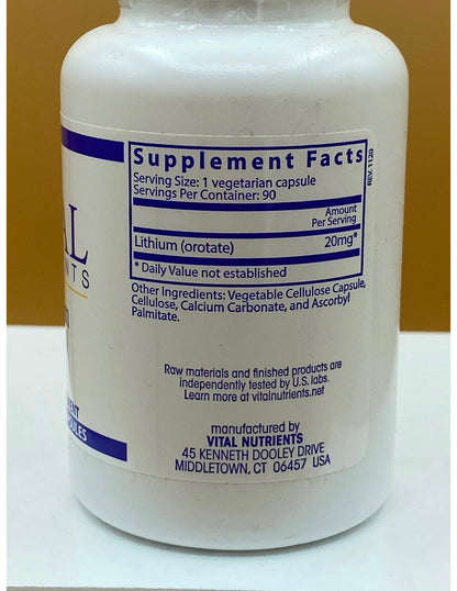 EE Lithium Orotate 20mg 90c
