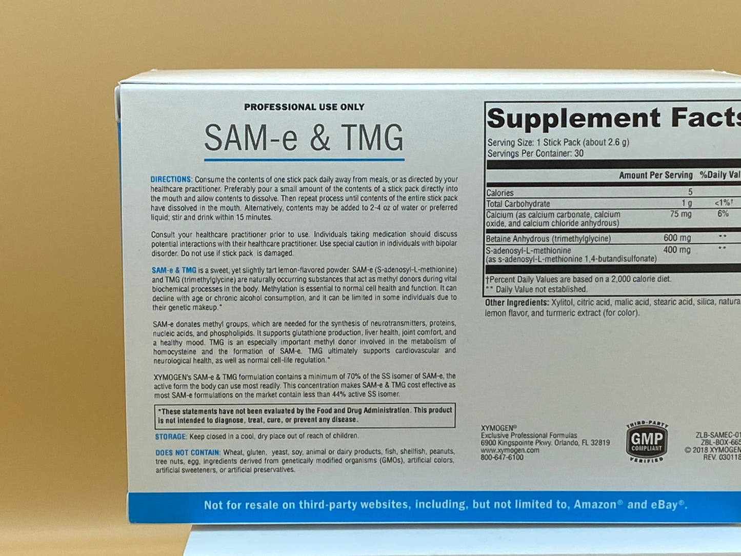 XY SAMe & TMG 30 Sachets